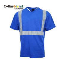 Blaues Sicherheits-Hi-Vis-Polo-T-Shirt